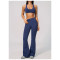 Custom Yoga Sets|Wholesale Seamless high-elastic yoga wear round neck short sleeves high waist