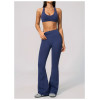 Custom Yoga Sets|Wholesale Seamless high-elastic yoga wear round neck short sleeves high waist
