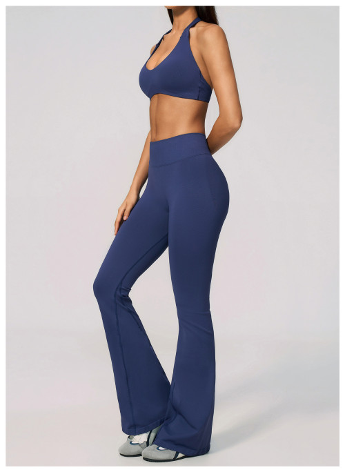 Custom Yoga Sets|Wholesale Seamless high-elastic yoga wear round neck short sleeves high waist