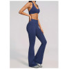 Custom Yoga Sets|Wholesale Seamless high-elastic yoga wear round neck short sleeves high waist