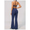 Custom Yoga Sets|Wholesale Seamless high-elastic yoga wear round neck short sleeves high waist
