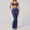 Custom Yoga Sets|Wholesale Fitness outfit set with thin straps and halter neck for quick-drying