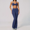 Custom Yoga Sets|Wholesale Fitness outfit set with thin straps and halter neck for quick-drying