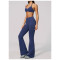 Custom Yoga Sets|Wholesale Fitness outfit set with thin straps and halter neck for quick-drying
