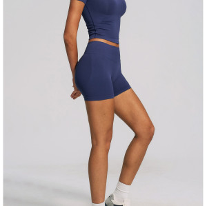 Custom Yoga Sets|Wholesale Seamless sportswear set with high elasticity round neck for tummy control
