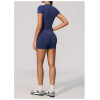 Custom Yoga Sets|Wholesale Seamless sportswear set with high elasticity round neck for tummy control