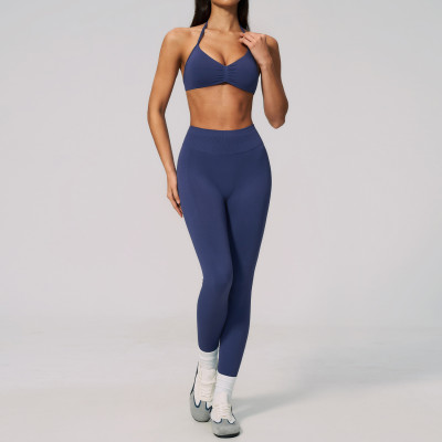 Custom Yoga Sets|Wholesale Seamless Yoga Set for Exercise Fitness Back Enhancement and High Waist