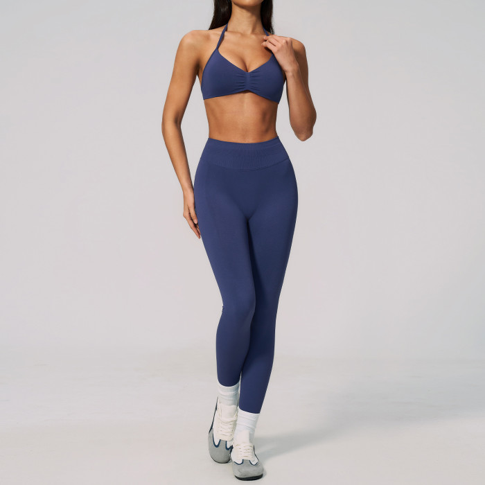 Custom Yoga Sets|Wholesale Seamless Yoga Set for Exercise Fitness Back Enhancement and High Waist
