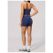 Custom Yoga Sets|Wholesale Seamless Lycra Set for Women Backless Halter Neck Vest High Elasticity