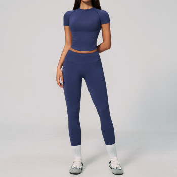 Custom Yoga Sets|Wholesale Lycra seamless yoga suit for women backless halter neck and quick-drying