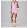 Custom Yoga Vest|Wholesale Halter-neck sports vest, backless shockproof running and fitness top