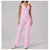 Custom Yoga Vest|Wholesale Seamless halter neck V-neck shockproof running top