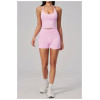 Custom Yoga Sets|Wholesale Seamless Yoga Set with Halter Neck Beautiful Back Lifted Hip for Outdoor