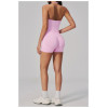 Custom Yoga Sets|Wholesale Seamless Yoga Set with Halter Neck Beautiful Back Lifted Hip for Outdoor