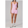 Custom Yoga Sets|Wholesale New women's yoga outfit set with halter neck and V-neck for outdoor use
