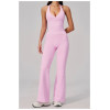 Custom Yoga Sets|Wholesale V-neck yoga suit set for women halter neck slim fit sportswear supplier