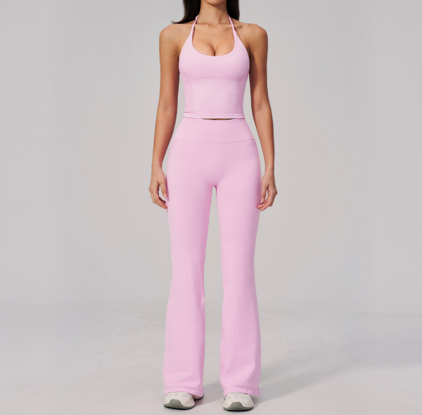 Custom Yoga Sets|Wholesale Women's seamless yoga suit for summer, suitable for yoga and fitness