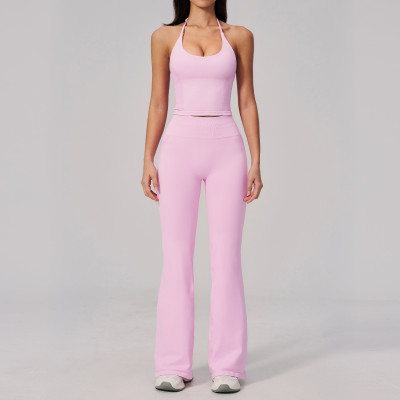 Custom Yoga Sets|Wholesale Women's seamless yoga suit for summer, suitable for yoga and fitness