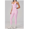 Custom Yoga Sets|Wholesale Seamless Peach Hip High Elastic Back Sports Yoga Set