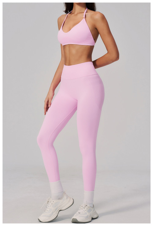 Custom Yoga Sets|Wholesale Seamless Yoga Set for Women Halter Neck Backless Quick-Drying Vendors