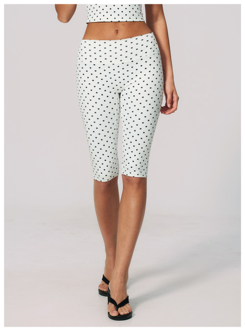 Custom yoga leggings|Wholesale New polyester/spandex printed mid-length shorts, high-waisted