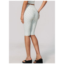 Custom yoga leggings|Wholesale New polyester/spandex printed mid-length shorts, high-waisted