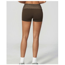 Custom Sports Shorts|Wholesale New color-blocked, high-elasticity, tummy-control fitness shorts