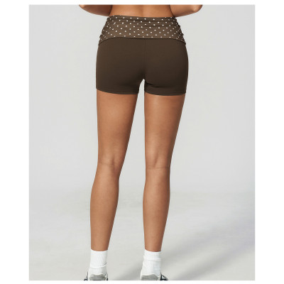 Custom Sports Shorts|Wholesale New color-blocked, high-elasticity, tummy-control fitness shorts