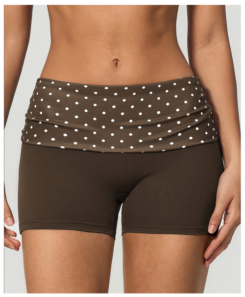 Custom Sports Shorts|Wholesale New color-blocked, high-elasticity, tummy-control fitness shorts