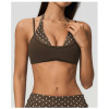 Custom Yoga bra|Wholesale New faux two-piece yoga bra with color-blocked halter neck strap