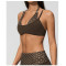 Custom Yoga bra|Wholesale New faux two-piece yoga bra with color-blocked halter neck strap