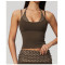 Custom Yoga Vest|Wholesale New color-blocked polka dot sports bra halter neck shaping yoga
