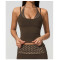 Custom Yoga Vest|Wholesale New color-blocked polka dot sports bra halter neck shaping yoga