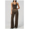 Custom Yoga Sets|Wholesale Stylish polka dot faux two-piece running tracksuit with brushed fabric