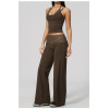 Custom Yoga Sets|Wholesale Stylish polka dot faux two-piece running tracksuit with brushed fabric