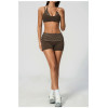 Custom Yoga Sets|Wholesale New polka dot yoga outfit set with halter neck strap for running