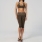 Custom Yoga Sets|Wholesale Fitness Set with Square Back, Casual and Stylish Fold-Up Waistband