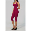 Custom jumpsuits|Wholesale One-piece square neck vest slimming one-piece mid-length pants yoga