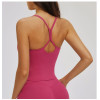 Custom Yoga Vest|Wholesale Fitted yoga vest, casual and versatile, double shoulder strap vest