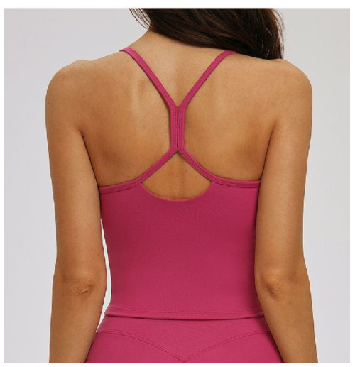 Custom Yoga Vest|Wholesale Fitted yoga vest, casual and versatile, double shoulder strap vest
