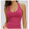 Custom Yoga Vest|Wholesale Tight-fitting yoga vest with open back versatile for wearing as outerwear
