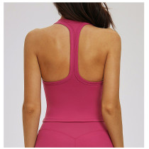 Custom Yoga Vest|Wholesale Tight-fitting yoga vest with open back versatile for wearing as outerwear