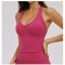Custom Yoga Vest|Wholesale Tight-fitting yoga vest with open back versatile for wearing as outerwear