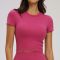 Custom yoga tops | Wholesale tight-fitting gymwear short-sleeved fitness top casual outdoor running