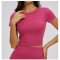 Custom yoga tops | Wholesale tight-fitting gymwear short-sleeved fitness top casual outdoor running