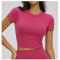 Custom yoga tops | Wholesale tight-fitting gymwear short-sleeved fitness top casual outdoor running