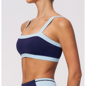 Custom Yoga bra|WholesaleWomen sports bra breathable and sweat-wicking color-blocked one-piece cup