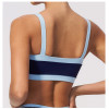 Custom Yoga bra|WholesaleWomen sports bra breathable and sweat-wicking color-blocked  one-piece cup