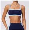 Custom Yoga bra|WholesaleWomen sports bra breathable and sweat-wicking color-blocked  one-piece cup