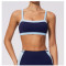 Custom Yoga bra|WholesaleWomen sports bra breathable and sweat-wicking color-blocked  one-piece cup
